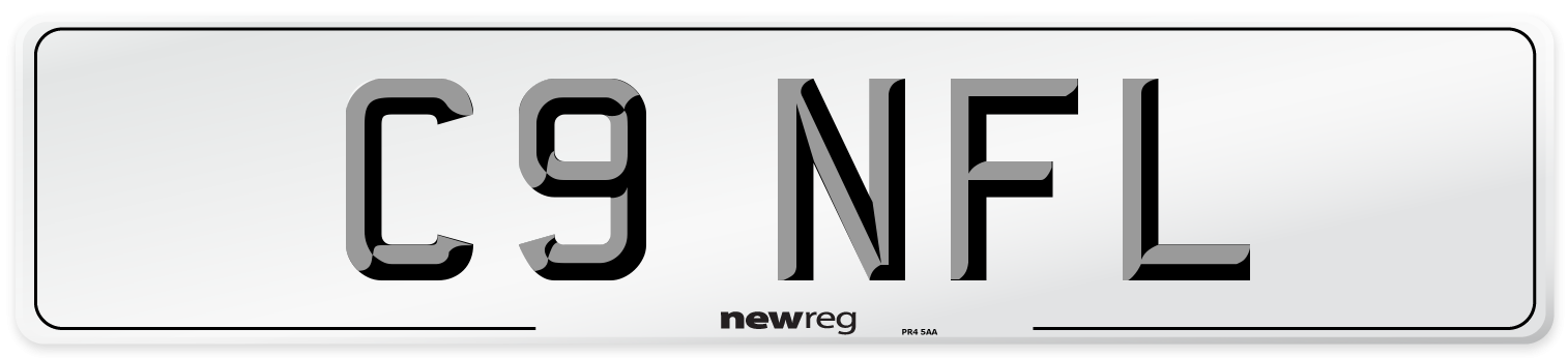 C9 NFL Number Plate from New Reg